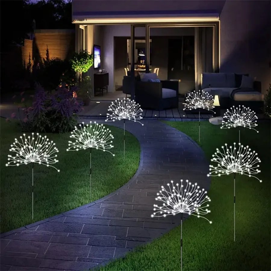 Bluegarden Toolight, LED solárna lampa 90 cm s diaľkovým ovládaním 5ks P60164, strieborná, OGR-05694