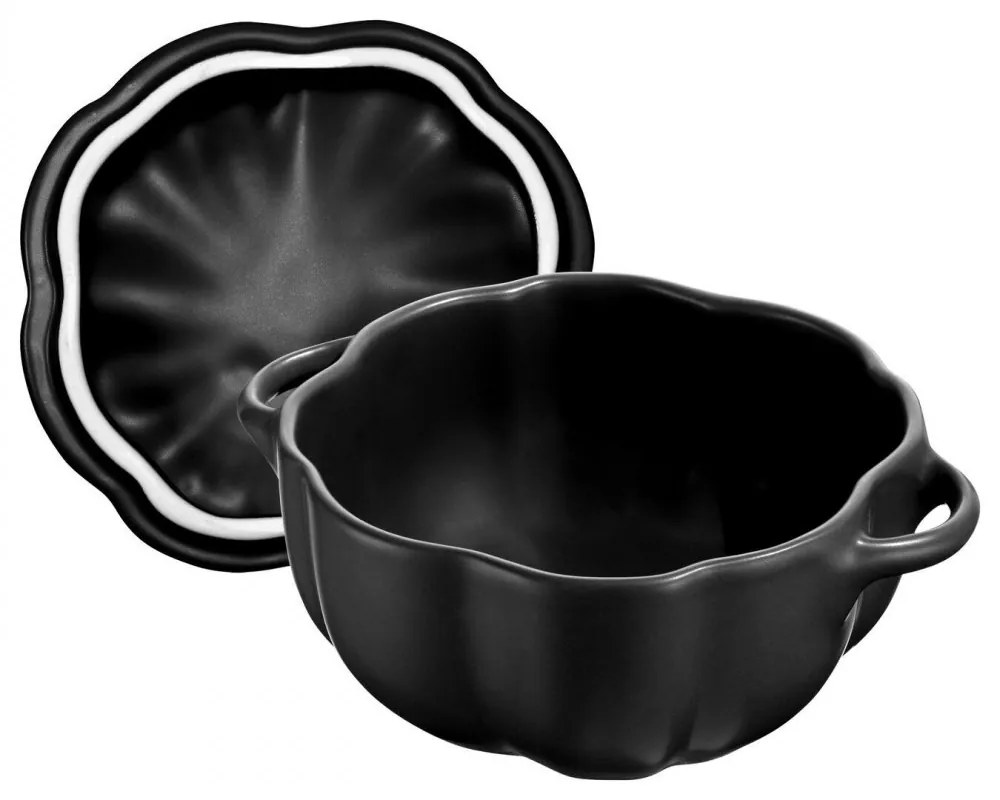 Staub Cocotte keramická zapekacia misa v tvare tekvice 15 cm/0,7 l, čierna, 40508-549