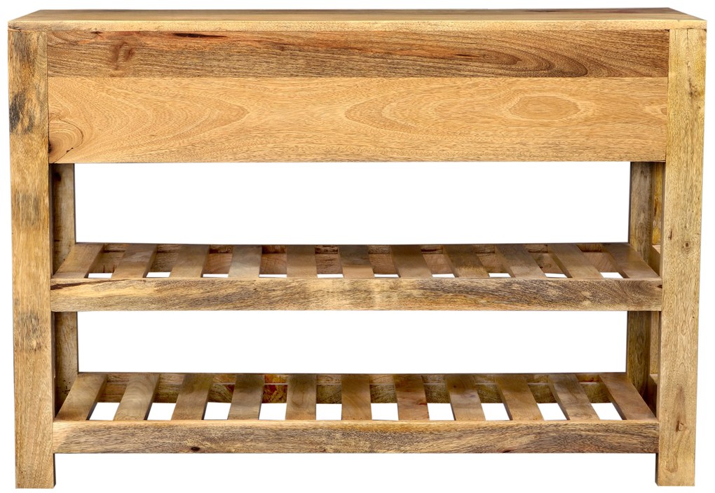 furniture-nabytek.cz - Konzolový stolík so šuplíkmi 110x76x35 z masívu mango