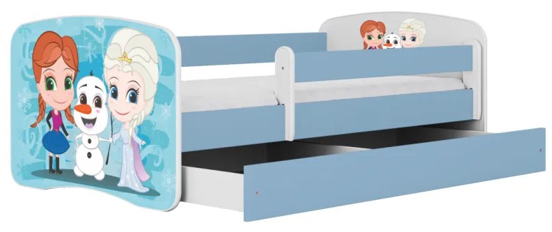 Detská posteľ Babydreams Snehové princezné modrá