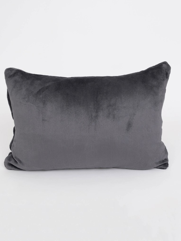 Obliečka na vankúš mikroplyš 40 × 60 cm – Laura tmavo sivá