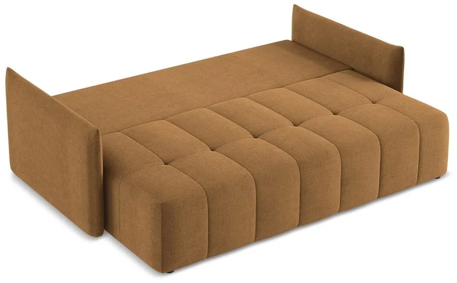 Terakotová rozkladacia/s úložným priestorom pohovka 225 cm Moku – Makamii