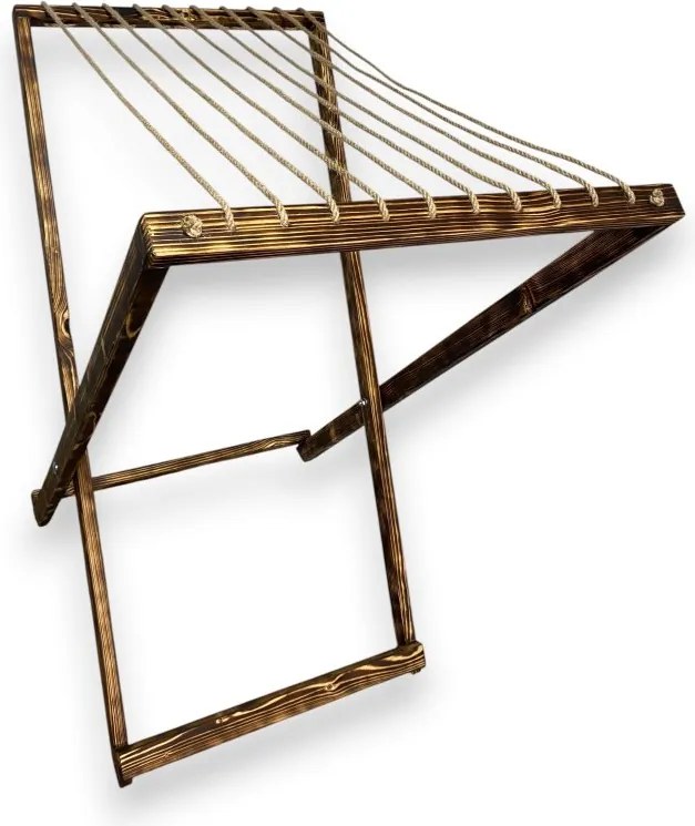 Malý drevený sušiak na bielizeň - tmavý, rozkladací, praktický sušiak na prádlo - štýlova domácnosť, dizajnový sušiak