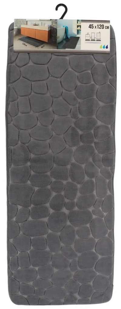 Predložka do kúpeľne Stones, 45x120 cm, grafitová
