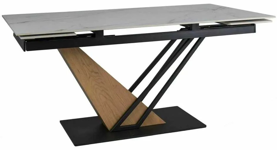 Jedálenský stôl Michel 180 x 90 cm, mramor / dub