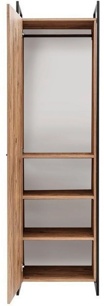 Šatní skříň Dynamic 64 cm borovice Atlantic/černá