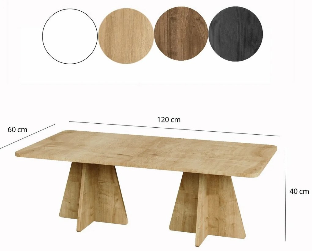 Konferenčný stolík Double Mushroom Sapphire Oak