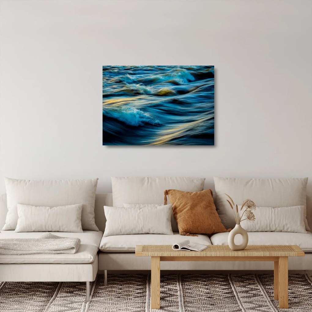 Sklenený obraz - Vlny (70x50 cm)