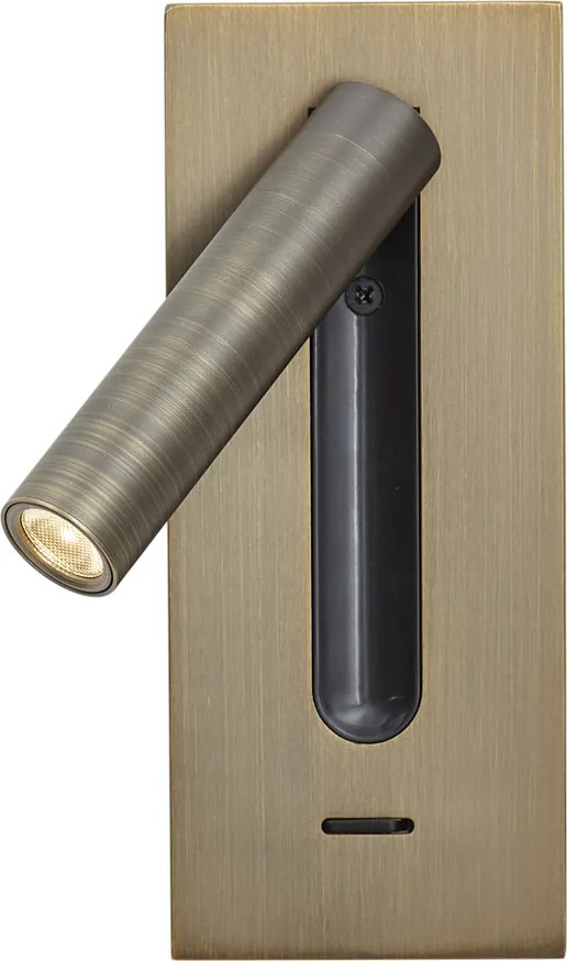 Moderné nástenné svietidlo tmavý bronz vrátane LED - Plaza