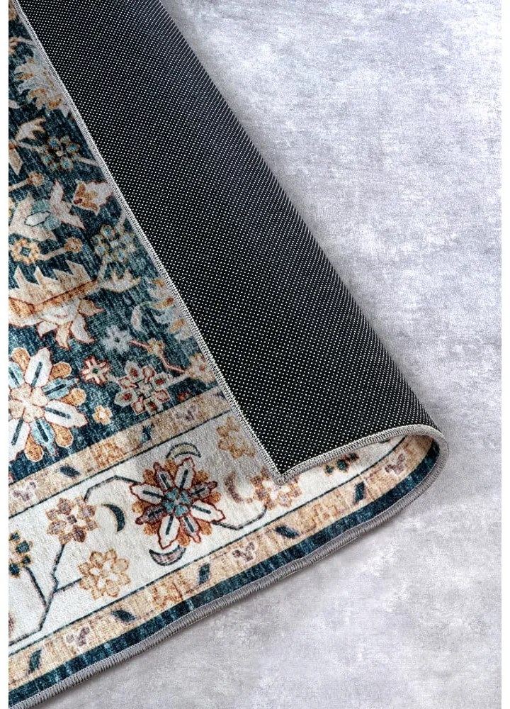 Modrý koberec 80x150 cm Saveh Blue Cream – Elle Decoration