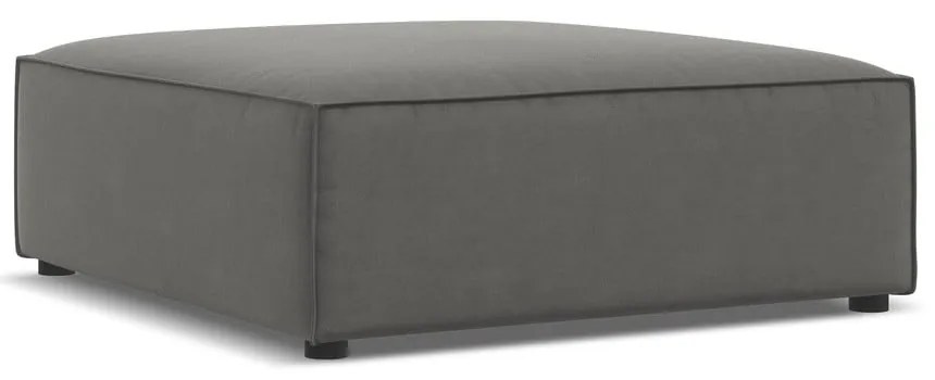 Sivá zamatová podnožka Jodie – Micadoni Home