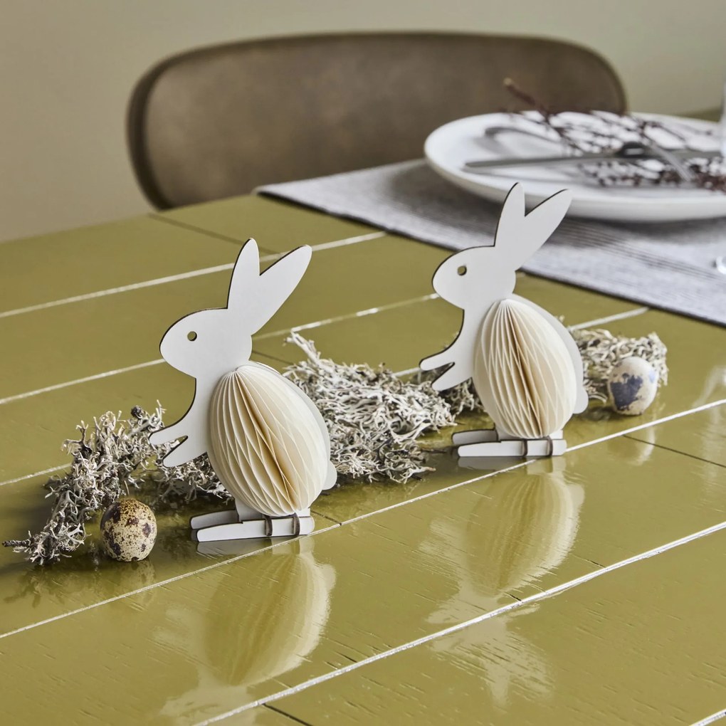 House Doctor Veľkonočné ozdoby Rabb Off White – set 2 ks