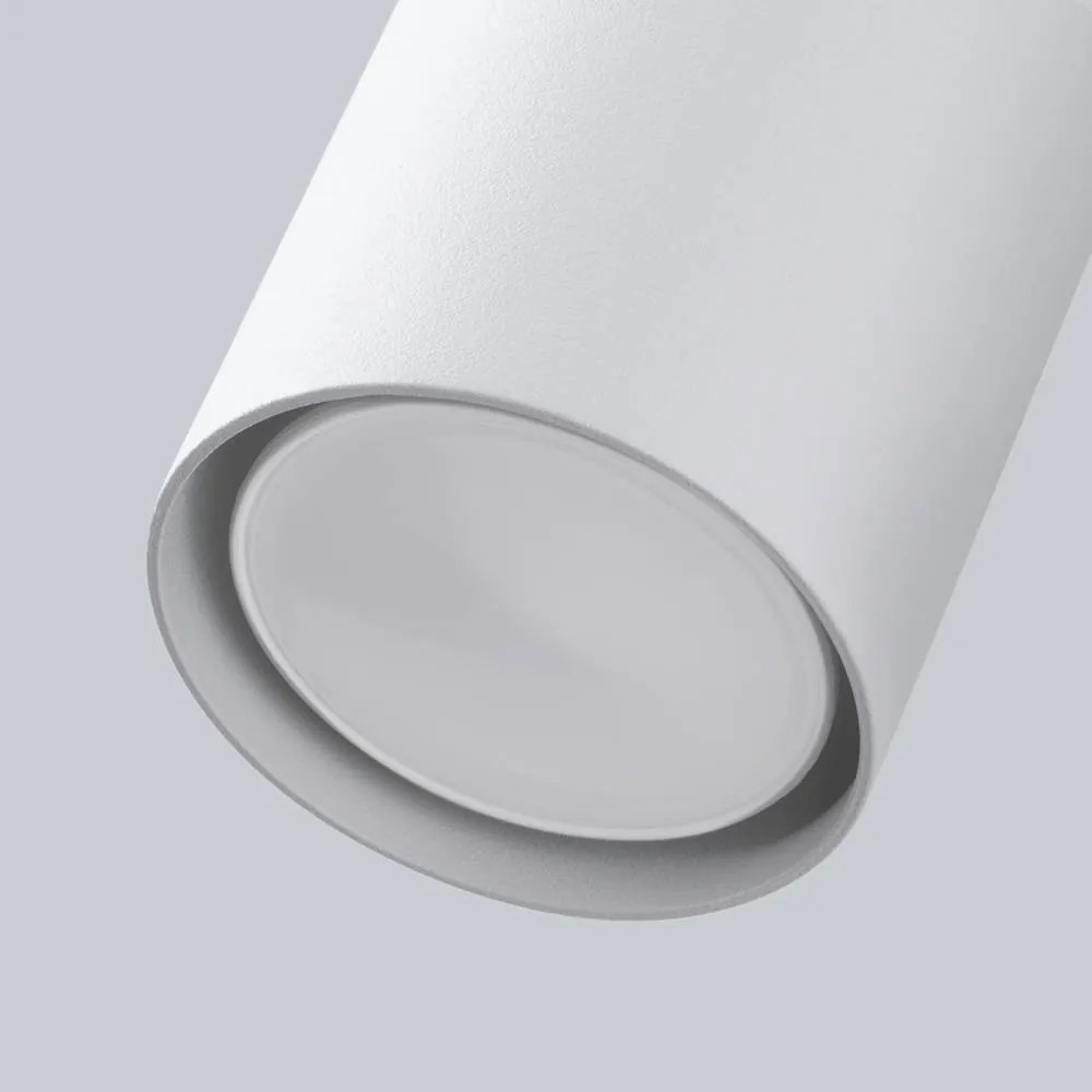 Bodové svietidlo Lemmi, 1x biele kovové tienidlo, (možnosť polohovania)