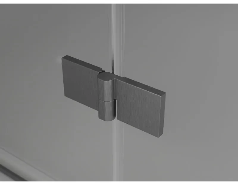Mexen Lunar, L Duo sklápací sprchový kút 85 x 80 cm, 8mm číre sklo, profil grafit brúsený, 834L-085L-080P-66-00