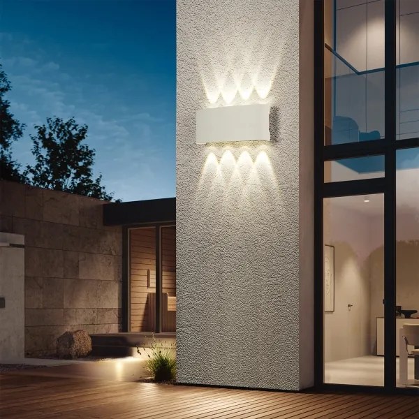 Brilagi - LED vonkajšie nástenné svietidlo FLAREBOX LED/8W/230V biela IP65