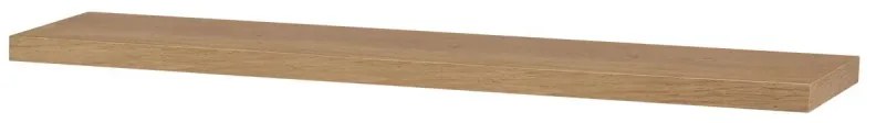 Polička nástěnná 120 cm, MDF, 3D dekor přírodní dub, baleno v ochranné fólii