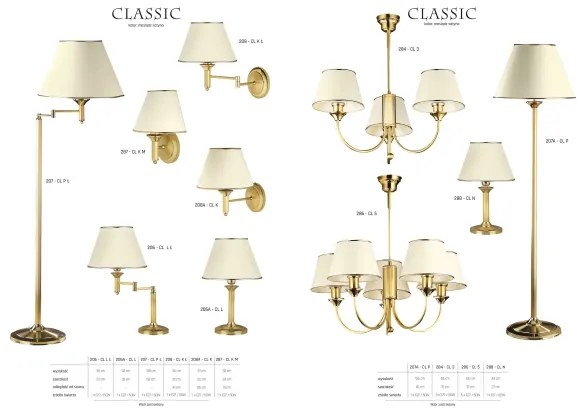 Jupiter 207A - CL P - Stojacia lampa CLASSIC 1xE27/60W/230V