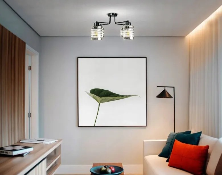 Závesná lampa DRONE 4xE27 - SKLENENÁ KOCKA