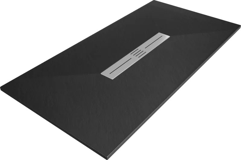 Mexen Toro, SMC obdĺžniková sprchová vanička 180 x 70 cm, čierna matná, 43707018