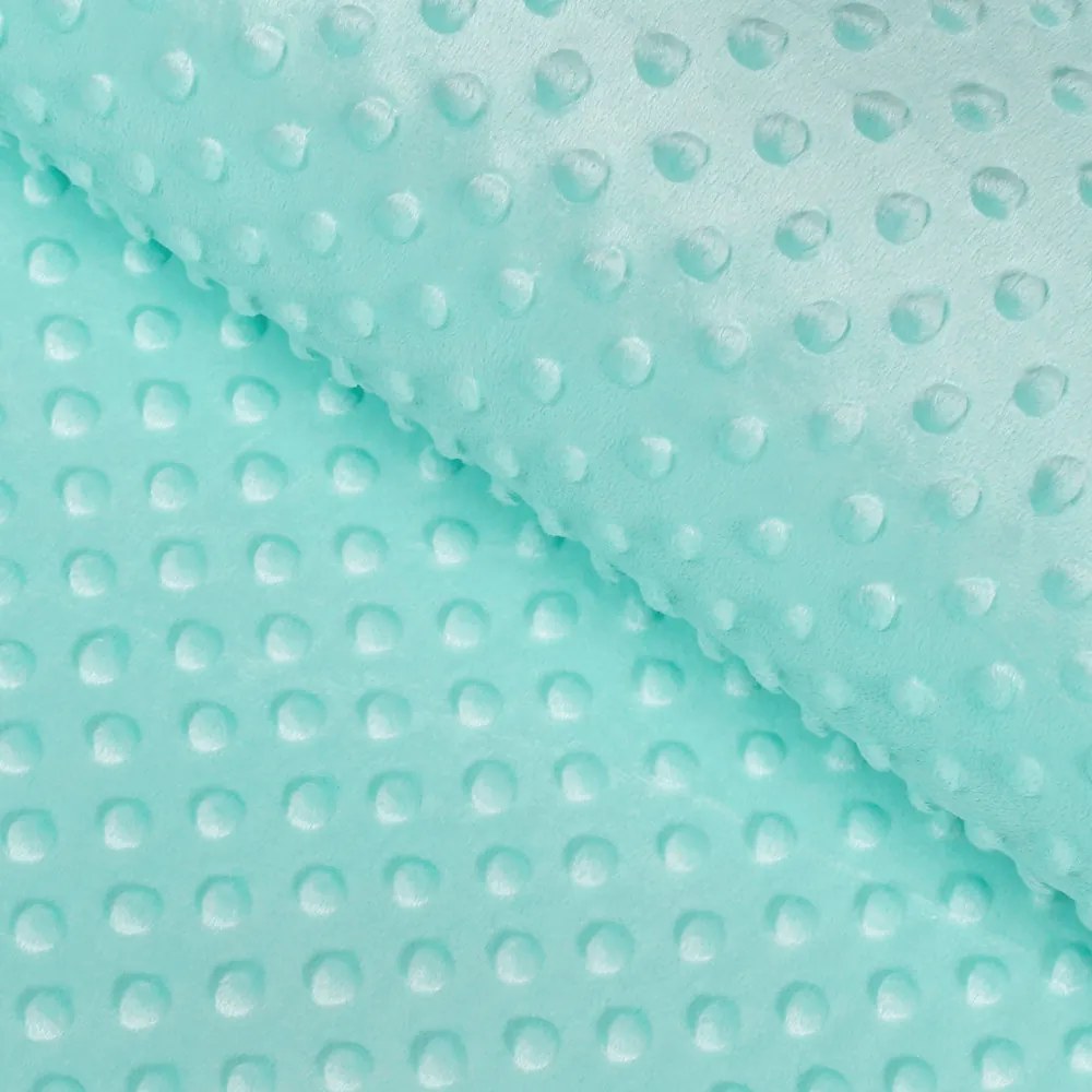 Biante Detské posteľné obliečky do postieľky Minky TOP 3D bodky MKP-055 Svetlo mintové Do postieľky 90x140 a 50x70 cm