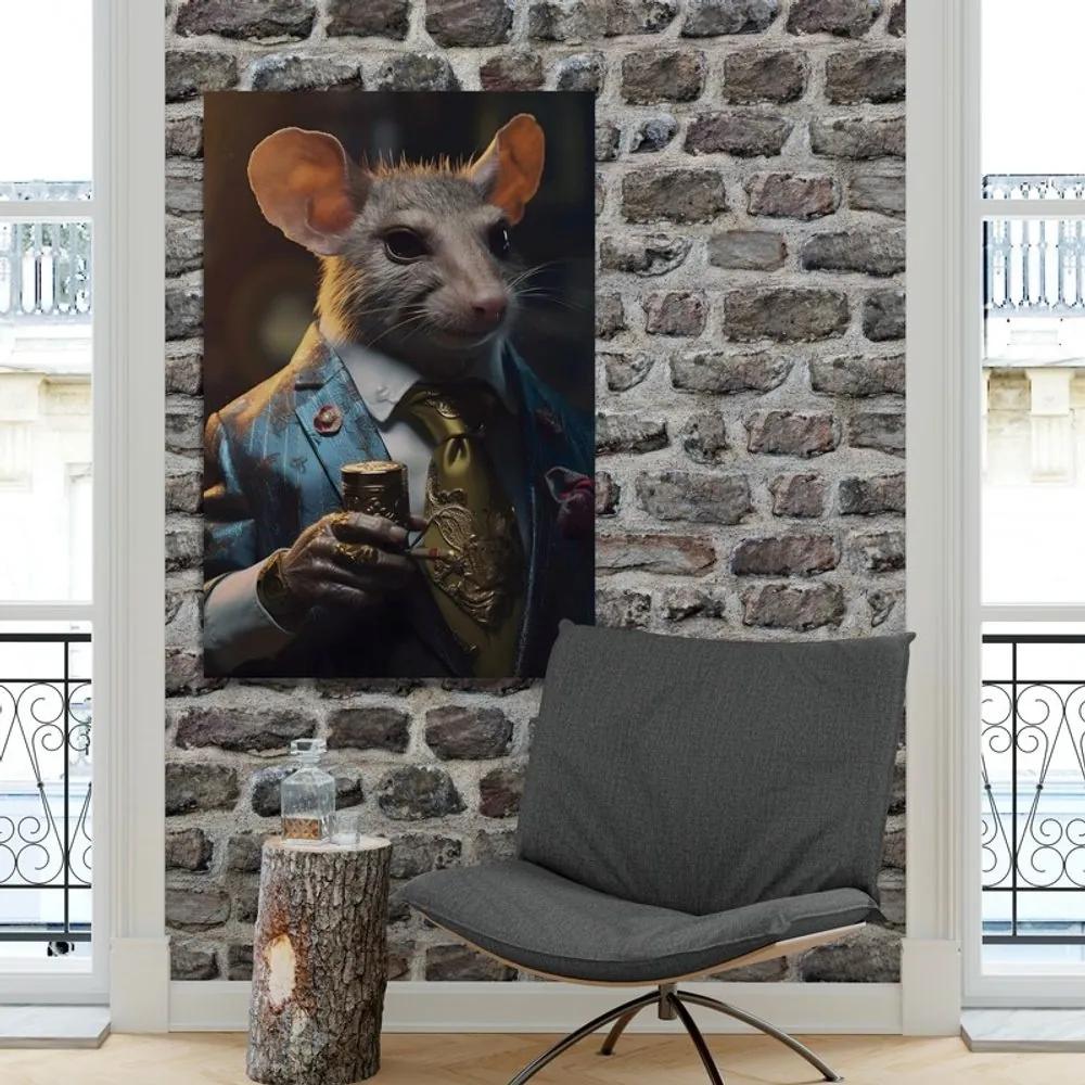 Obraz zvierací gangster potkan - 80x120