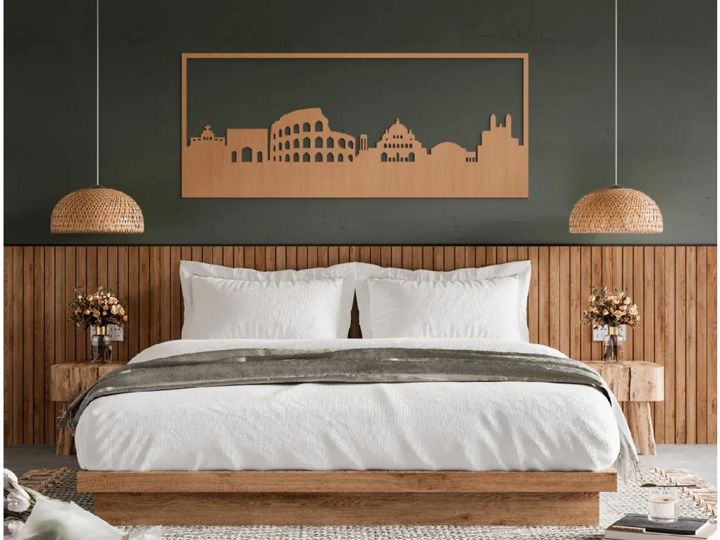 drevko Obraz Rím Rozmer obrazu: 37 x 89 cm, Farba dekorácie: Čierna