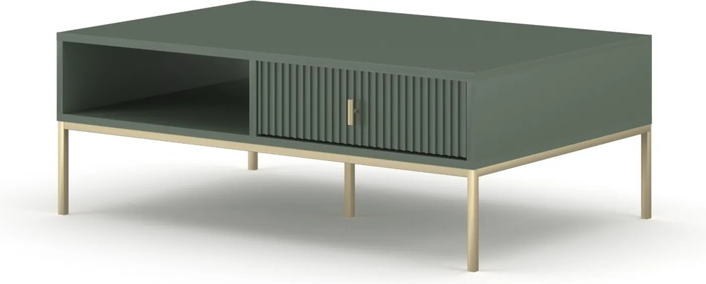 Konferenční stolek Maggiore 104 cm zelený/zlatý