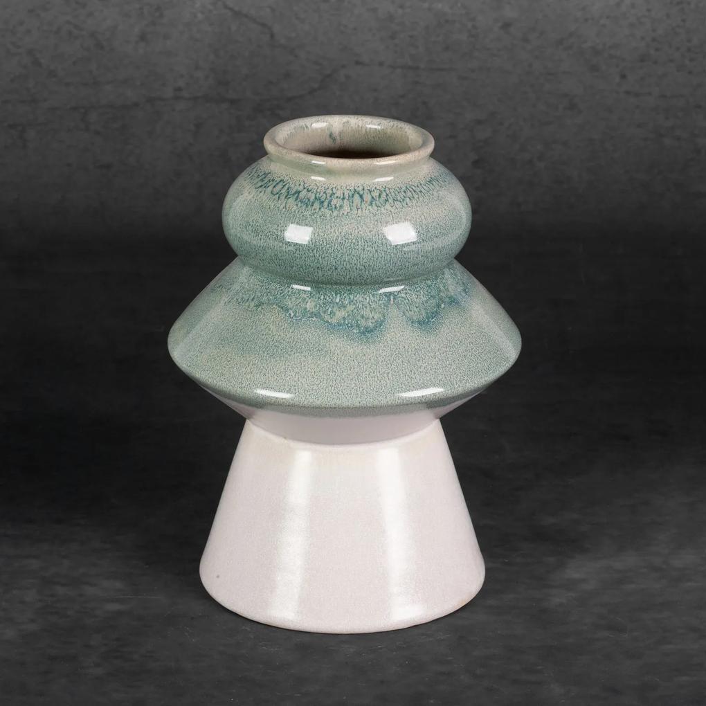 LIANA Dekoratívna váza 17x23 cm krémová