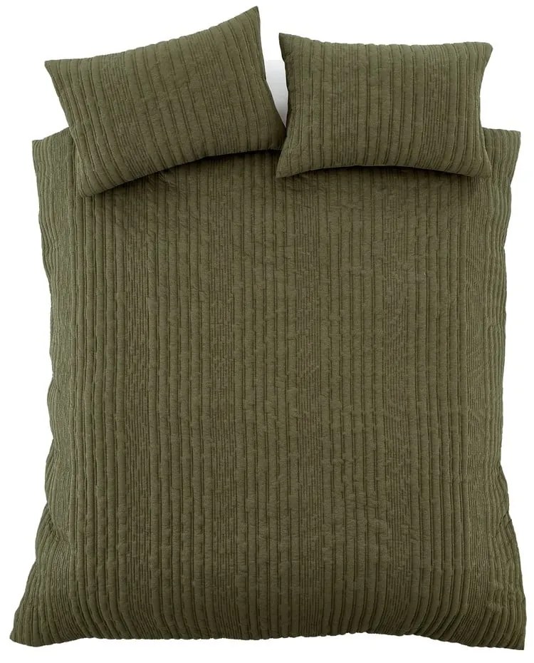 Kaki obliečky na dvojlôžko/predĺžené 230x220 cm Tamba Stripe – Pineapple Elephant