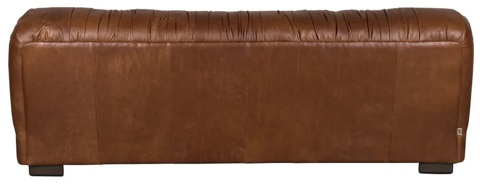 Hnedá kožená pohovka 214 cm Douglas – Dutchbone