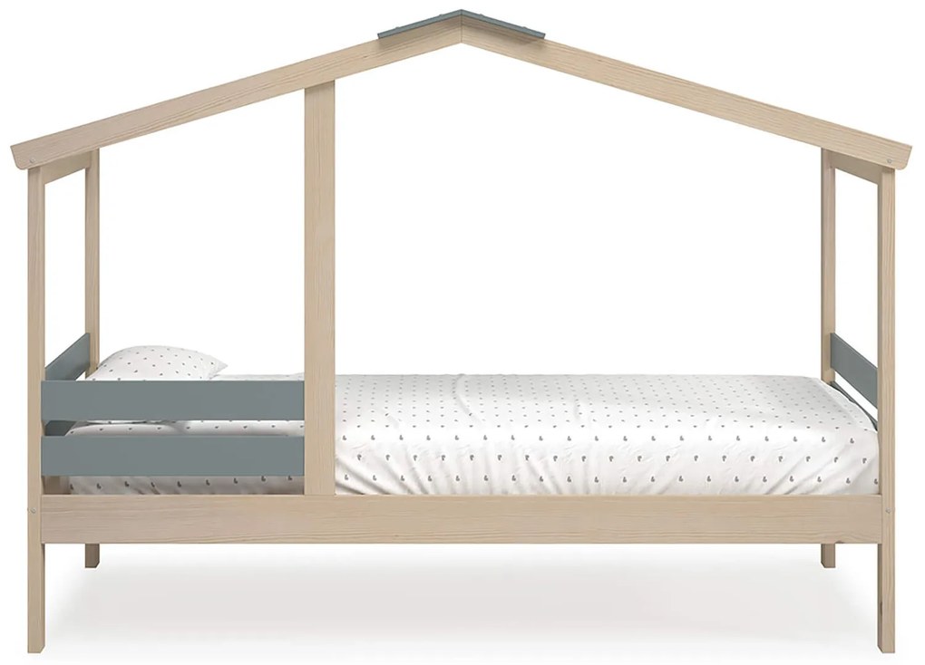 Detská posteľ elana 90 x 190 cm prírodná/zelená MUZZA