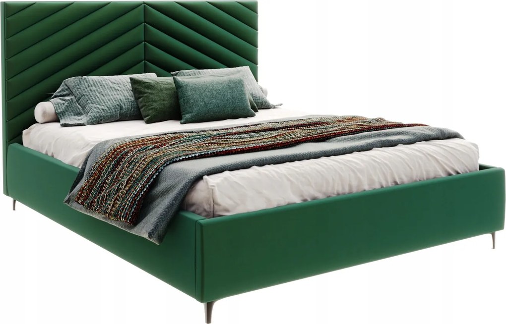Posteľ 180x200 s čalúneným kovovým roštom Elegante