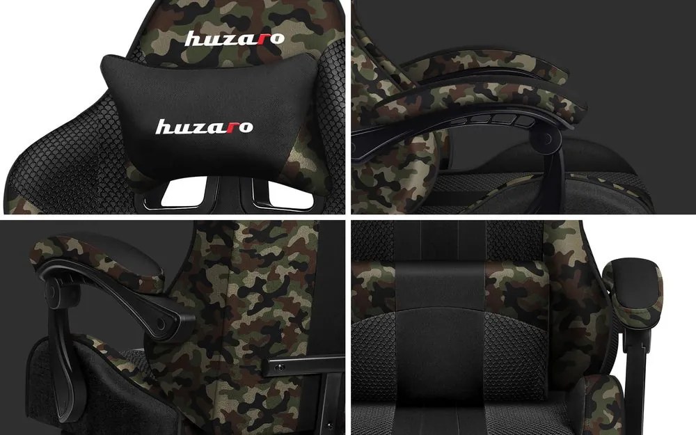 Huzaro Herná stolička Force 4.7 s výsuvnou opierkou nôh - Camo