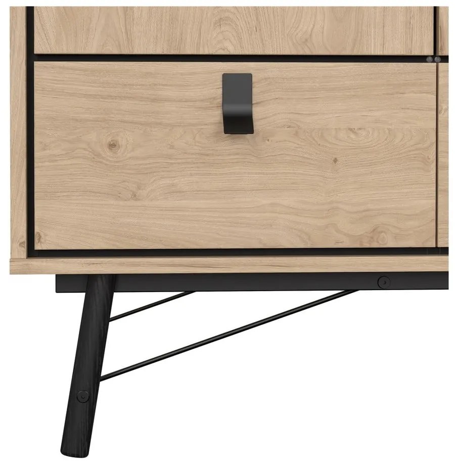 Šatníková skriňa v dekore duba v prírodnej farbe 150x200 cm Ry – Tvilum