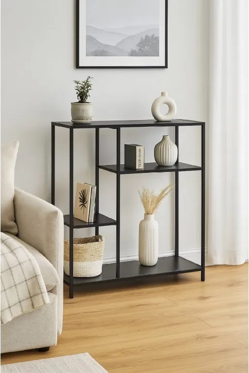 Noela Knižnica regál ARCANA 86x80 čierna