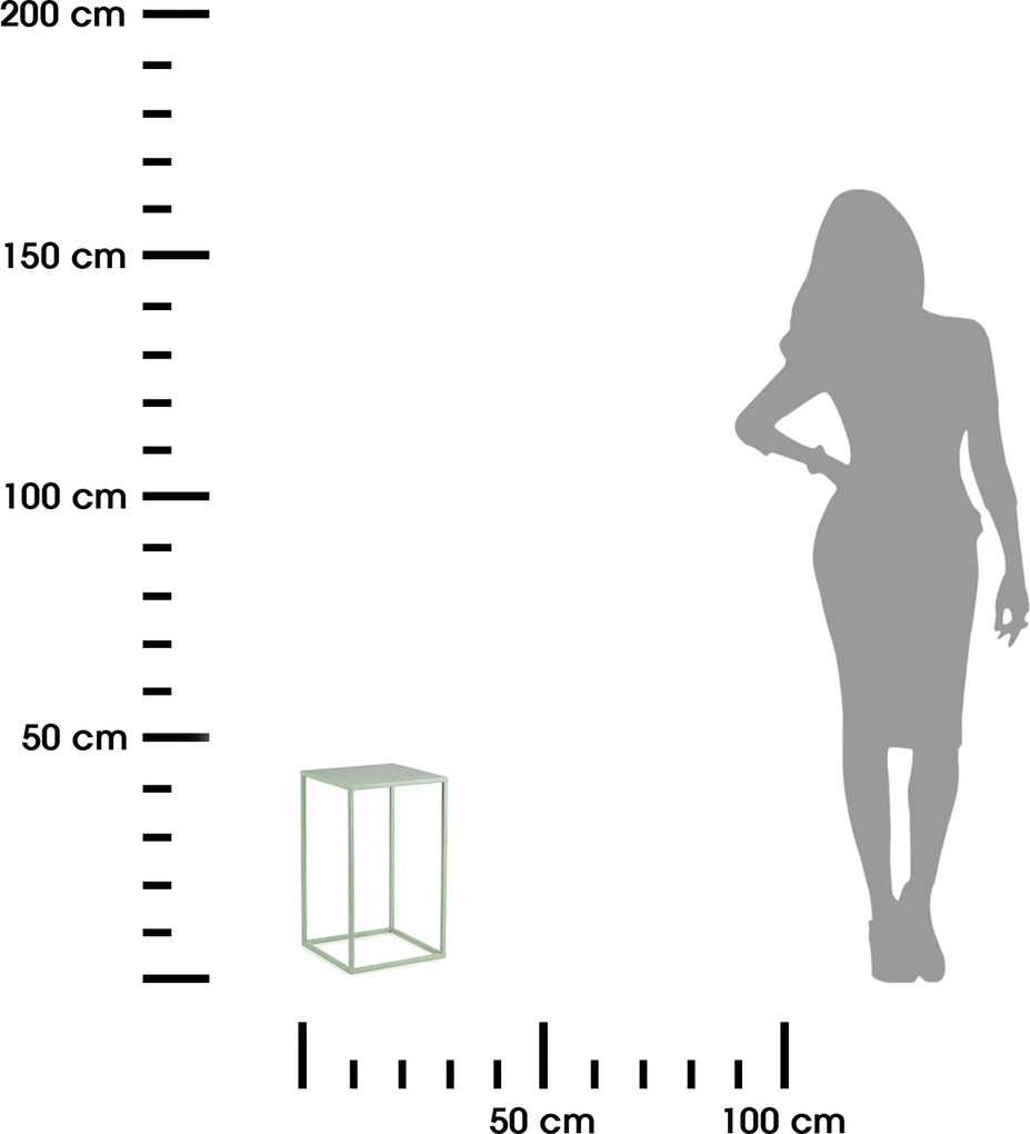 STOJAN NA KVETINÁČ SIMPLE 40X24X24 CM SVETLOZELENÁ