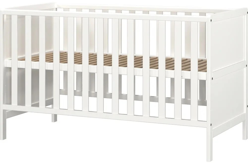 Biela postieľka z masívneho dreva 70x140 cm Alkmaar – Germania