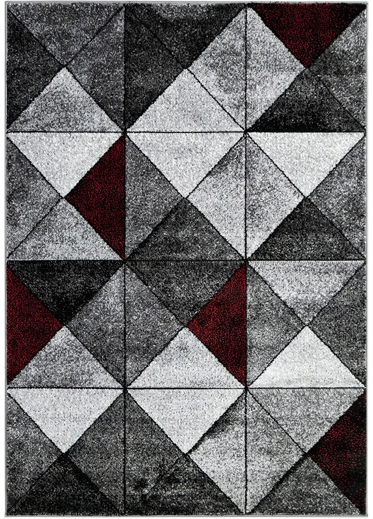 Ayyildiz, Kusový koberec Alora A1045 Red, 120x170, šedá, kancelária