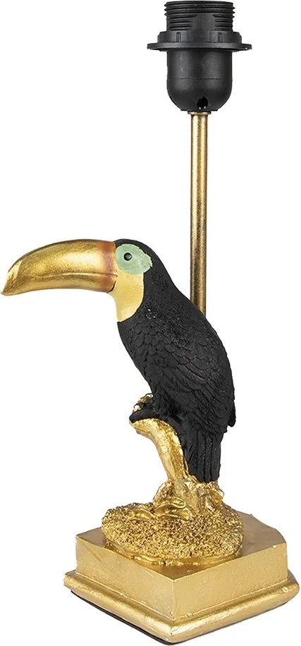 Zlato-čierna noha stolnej lampy Toucan gold - 14*10*31 cm