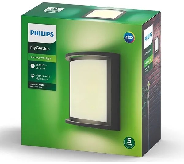 Philips Massive 17391/93/P3 - LED Vonkajšie nástenné svietidlo LED/12W/230V IP44