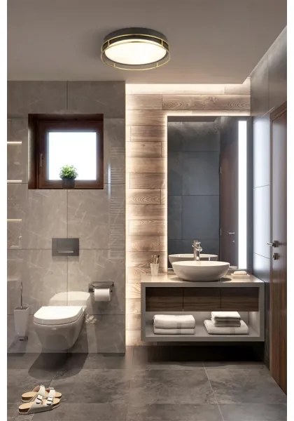 Searchlight 62012-2PB - Kúpeľňové stropné svietidlo PHEONIX 2xE14/60W/230V IP44