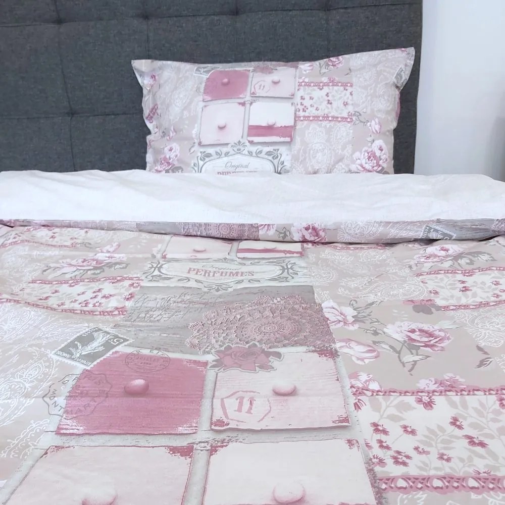 Gipetex Natural Dream Talianská obliečka 100% bavlna Chic Rosa - 140x200 / 70x90 cm