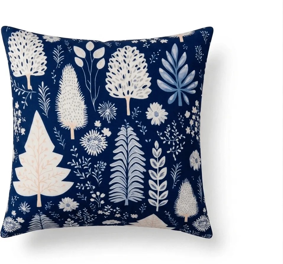 Obliečka na vankúš z mikrovlákna INDIGO BLOOM 45x45 cm, modrá