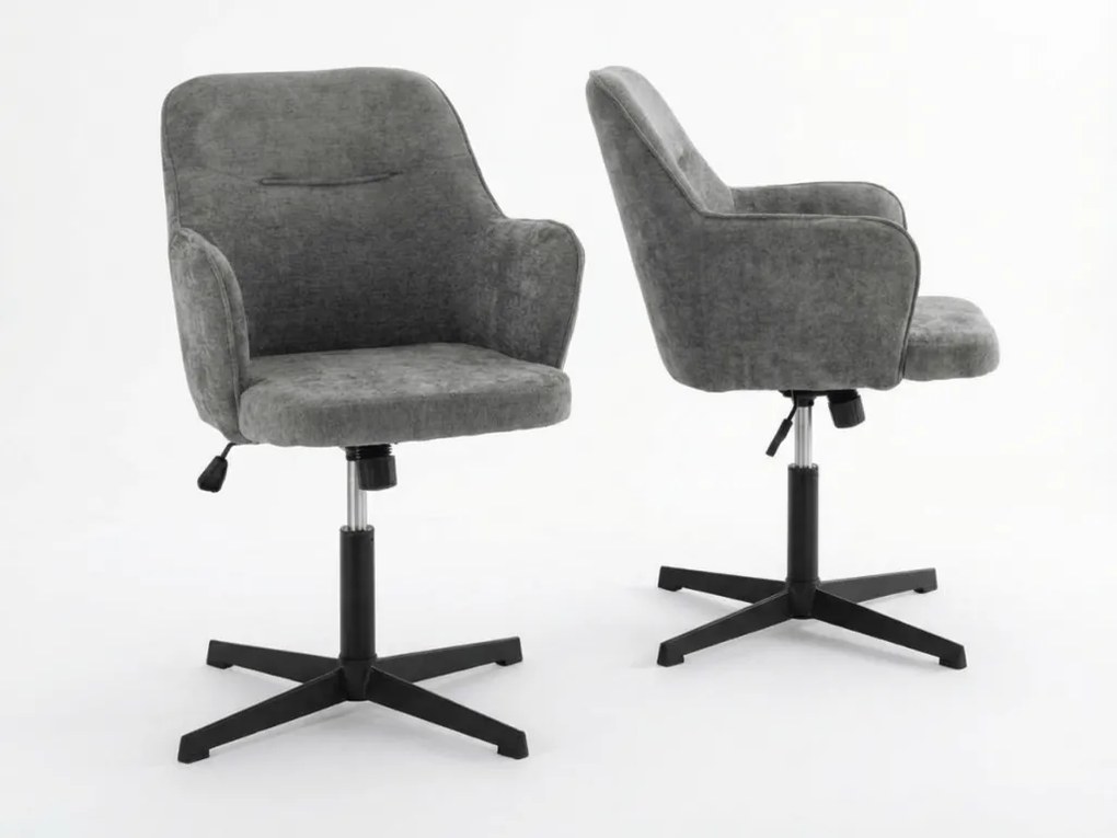 Sada 2 ks šedého kancelářského křesla NERIS