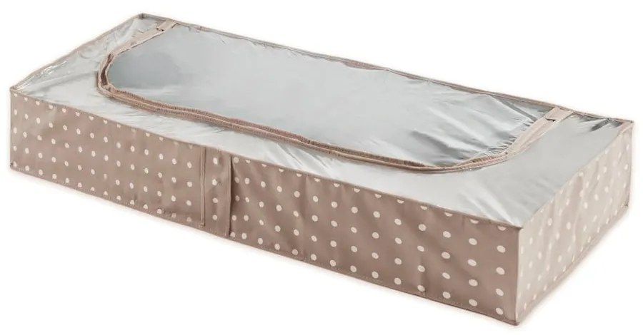 Malý béžový úložný box Compactor Dots, 46 x 107 cm