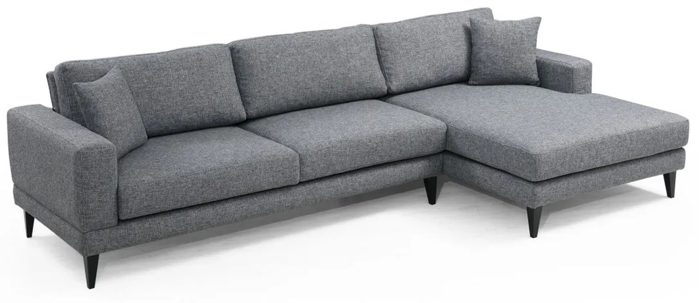 Rohová pohovka Nordica tmavá sivá pravá