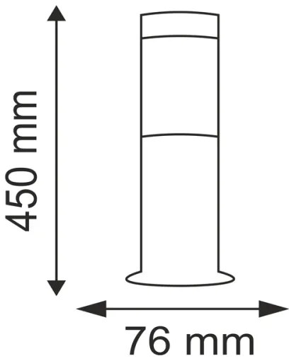Vonkajšie svietidlo OSLO 1xE27/10W/230V 450mm IP44