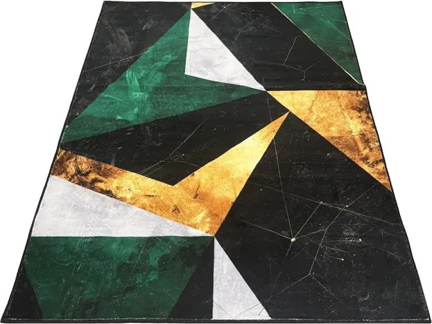 Protišmykový koberec NOVO mramor / zelený