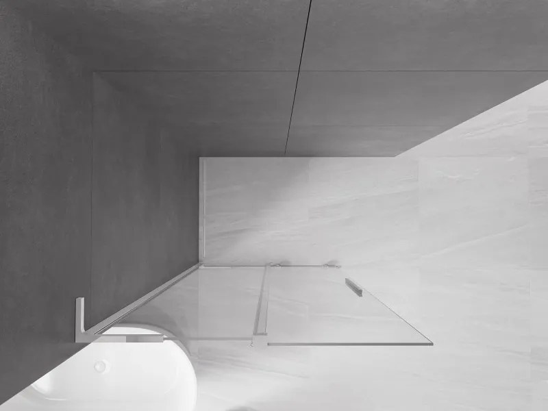Mexen Velar L, posuvná sprchová zástena Walk-in 120 x 200 cm, 8mm číre sklo, chrómová, 871-120-003-03-01