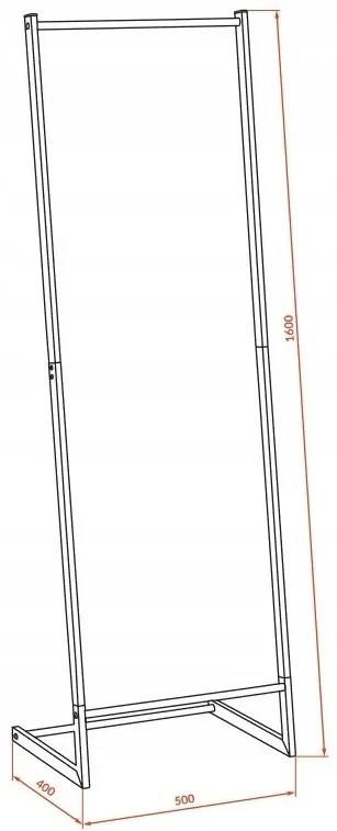Kuchinox Livia, vešiak na šaty na postavenie 50x40x160 cm, čierna, LAV-GKI_710S